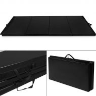 Costway Black 4x10x2 Thick Folding Panel Gymnastics Mat Gym Fitness Exercise Mat