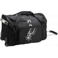 Denco NBA Los Angeles Lakers Wheeled Duffle Bag, 22 x 12 x 5.5, Black