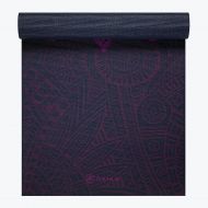 Gaiam Premium Print Yoga Mat, Plum Sundial Layers, 6mm