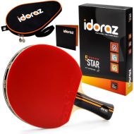 Idoraz Table Tennis Paddle Professional - Ping Pong Racket with Carrying Case  ITTF Approved Rubber for Tournament Play