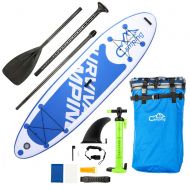 Boylymia Inflatable Stand Up Paddle Boards SUP Accessories & Backpack Bonus Waterproof Bag, Paddle and Hand Pump for Youth & Adult