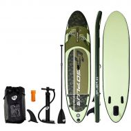 GYMAX Stand Up Paddle Board, 6 Thick Inflatable Universal SUP Wide Stance, with Non-Slip Deck, 3 Fins Thuster, Pump Kit, Adjustable Paddle and Carry Backpack