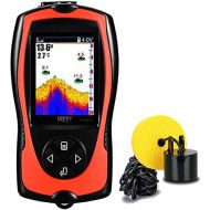 Lucky Portable Fish Finder Wired Sonar Sensor Transducer 328 Feet Water Depth Finder LCD Screen for Kayak Fishing Ice Fishing Sea Fishing