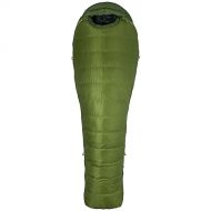 MARMOT Never Winter Sleeping Bag: 30F Down Cilantro/Tree Green, Long/Right Zip