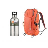 OZARK TRAIL 35L Silverthorne Hydration-Compatible Orange Backpack Bundle 64oz Double Wall Stainless Steel Silver Water Bottle