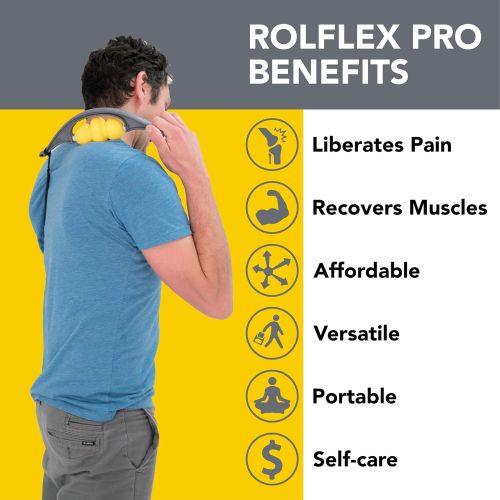  Rolflex PRO Edition Leverage Foam Roller - wDual Stability Rollers (DSR) - Best Myofascial Release & Trigger Point Tool The Whole Body - Foam Roll Over 95% Your Body Using Leverag