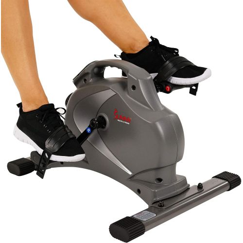  Sunny Health & Fitness SF-B0418 Magnetic Mini Exercise Bike, Gray