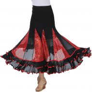 Whitewed Quickstep Folklorico Ballroom Jive Practice Skirt Waltz Dance Costumes